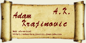Adam Krajinović vizit kartica